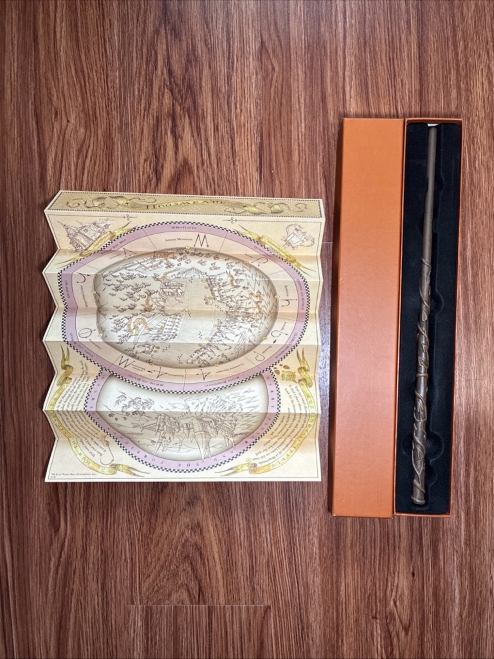 Harry Potter Universal Studios Interactive Hermione Granger Wand w/ Map